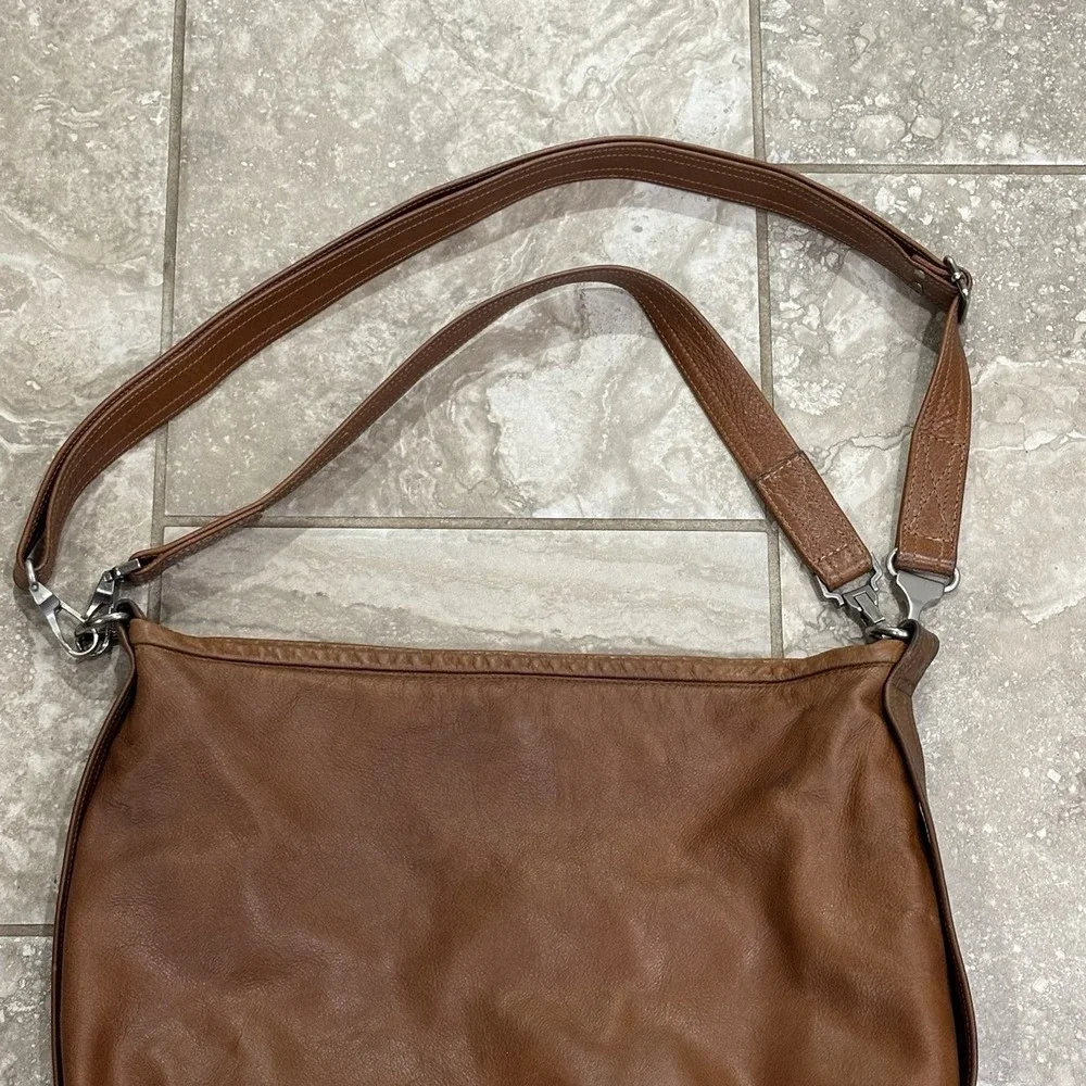 Rough & Tumble Brown Lamb Leather Hobo XBody Bag Original Straps USA
